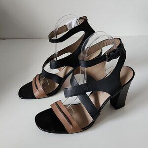Franco Sarto Black and Brown Heels